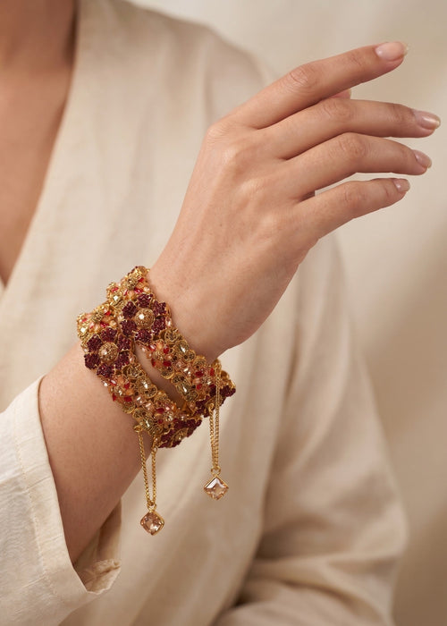 Shop the Anumta Royal Floral Bangles from Zarosh Jewel