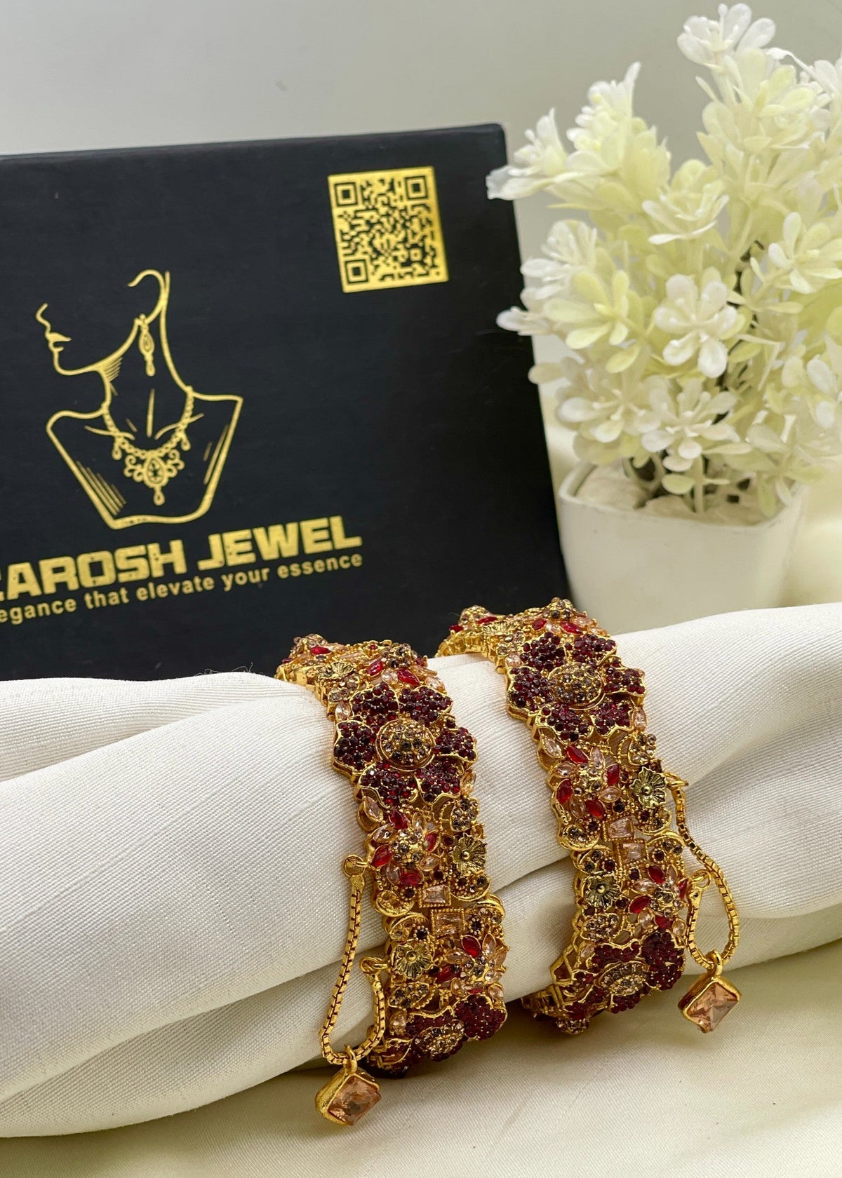 Shop the Anumta Royal Floral Bangles from Zarosh Jewel