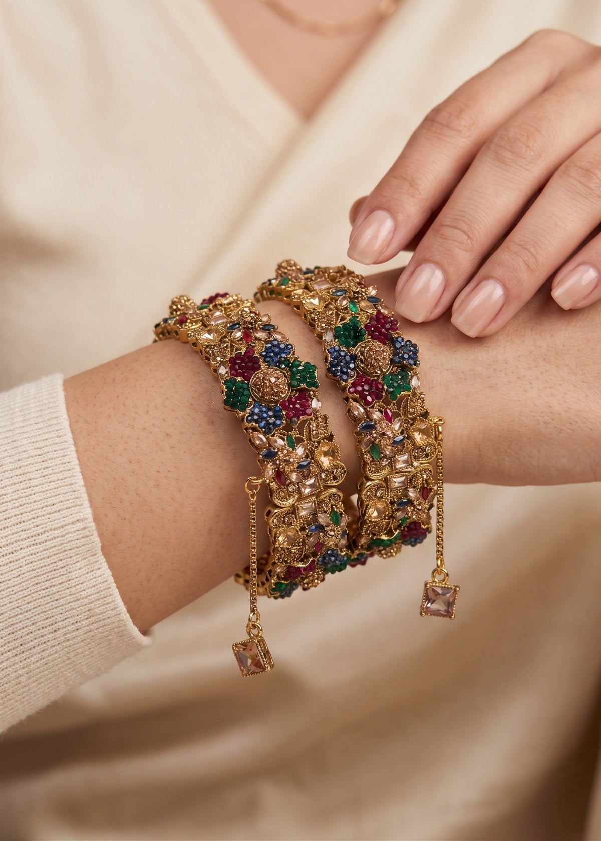 Shop the Anumta Royal Floral Bangles from Zarosh Jewel