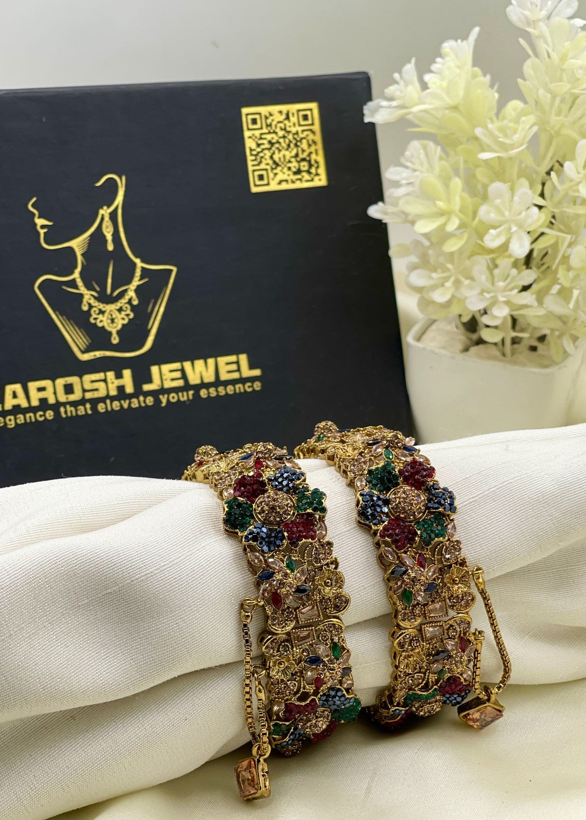 Shop the Anumta Royal Floral Bangles from Zarosh Jewel
