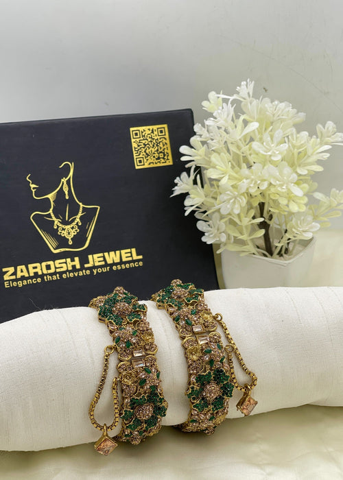 Shop the Anumta Royal Floral Bangles from Zarosh Jewel