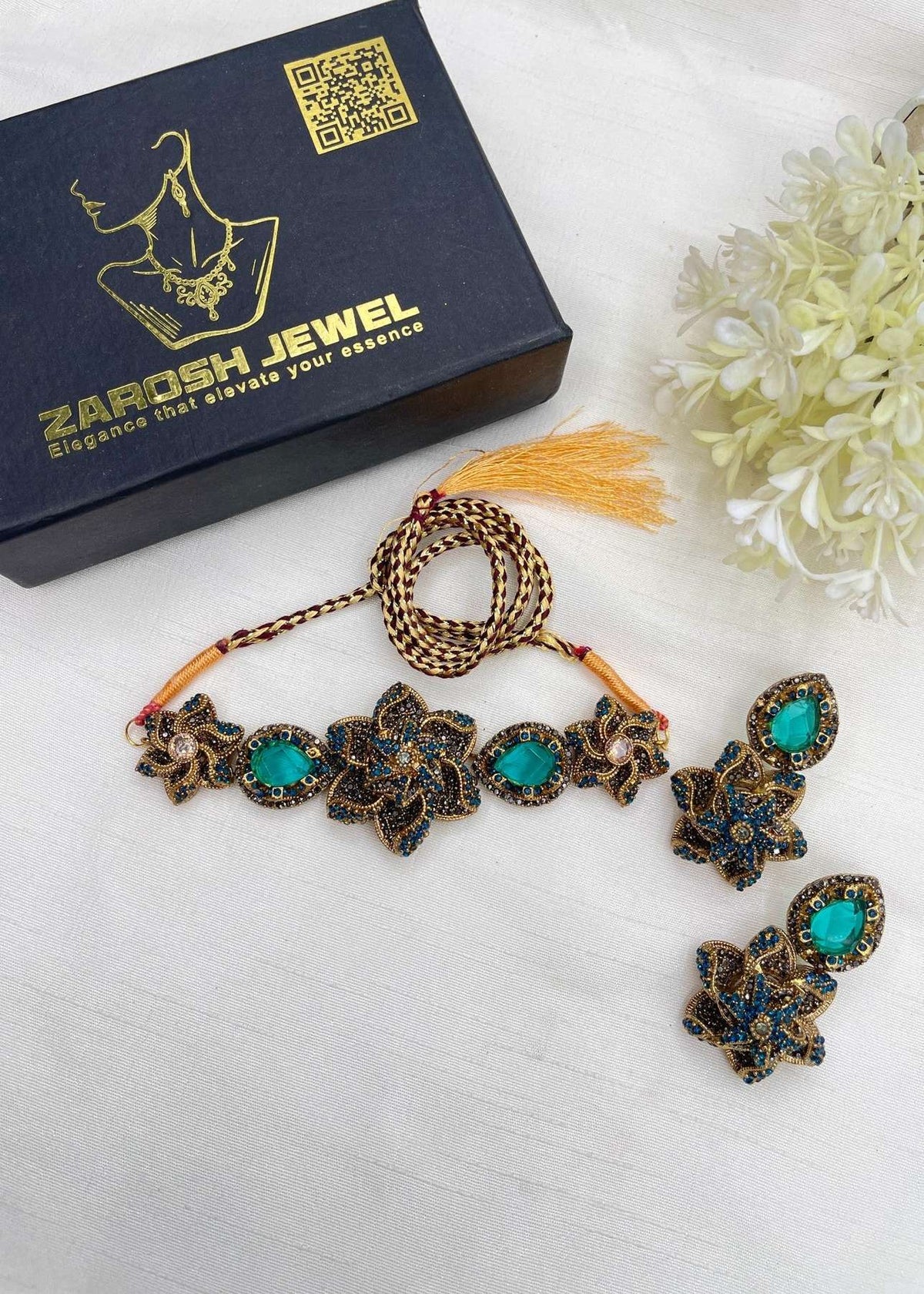 Shop the Areeba Choker Set from Zarosh Jewel