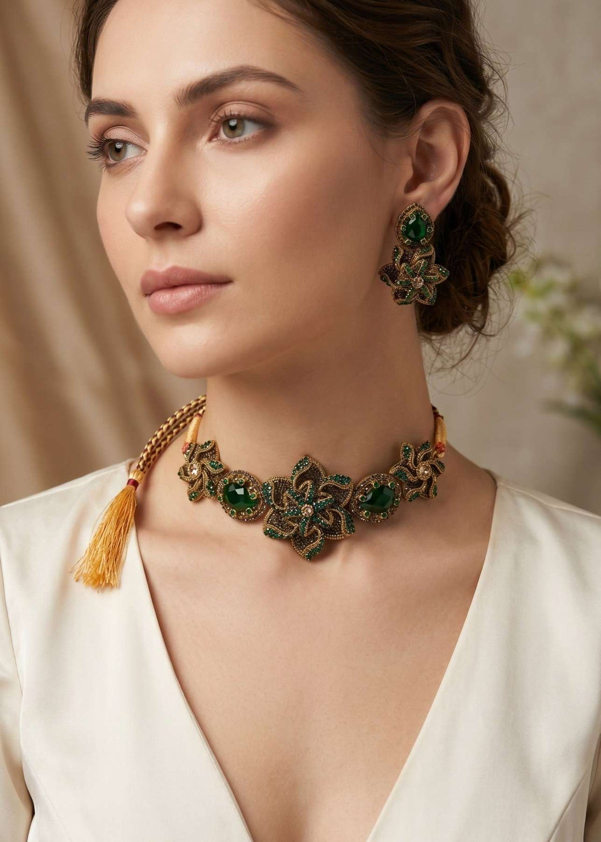 Shop the Areeba Choker Set from Zarosh Jewel