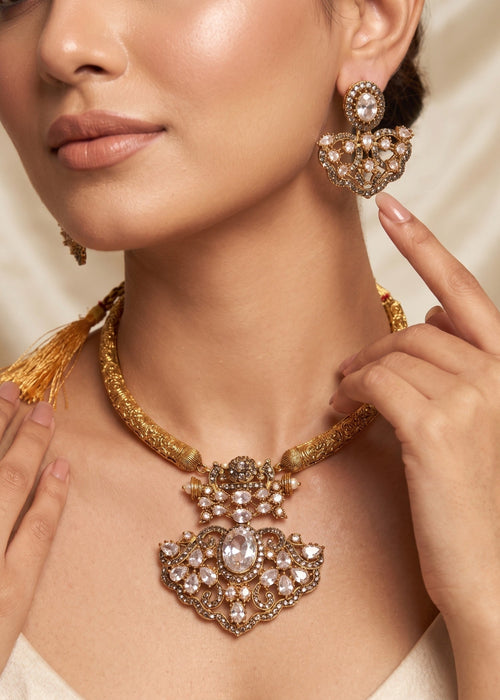 Areefah Heritage Necklace by Zarosh Jewel