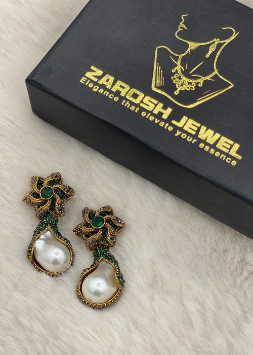 Shop the Areesha Floral Drops from Zarosh Jewel