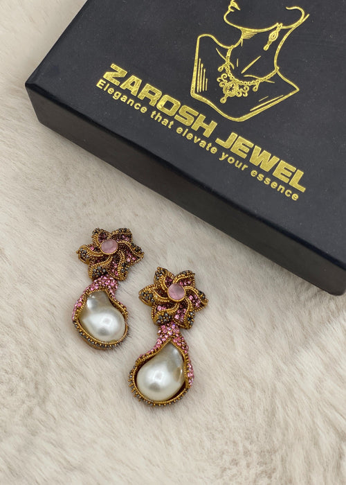Shop the Areesha Floral Drops from Zarosh Jewel