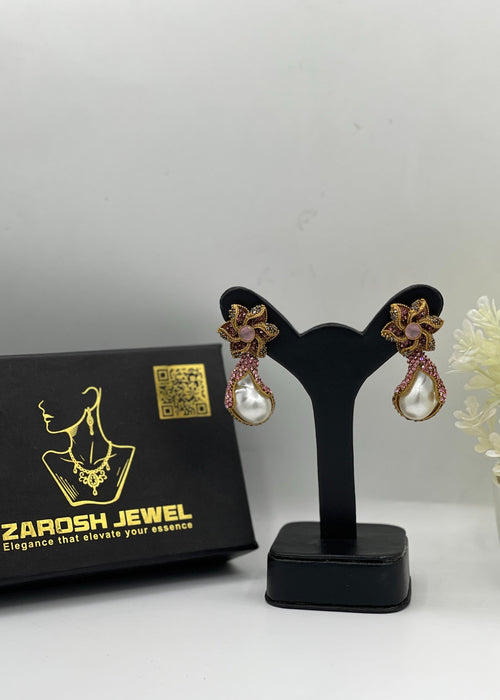 Shop the Areesha Floral Drops from Zarosh Jewel