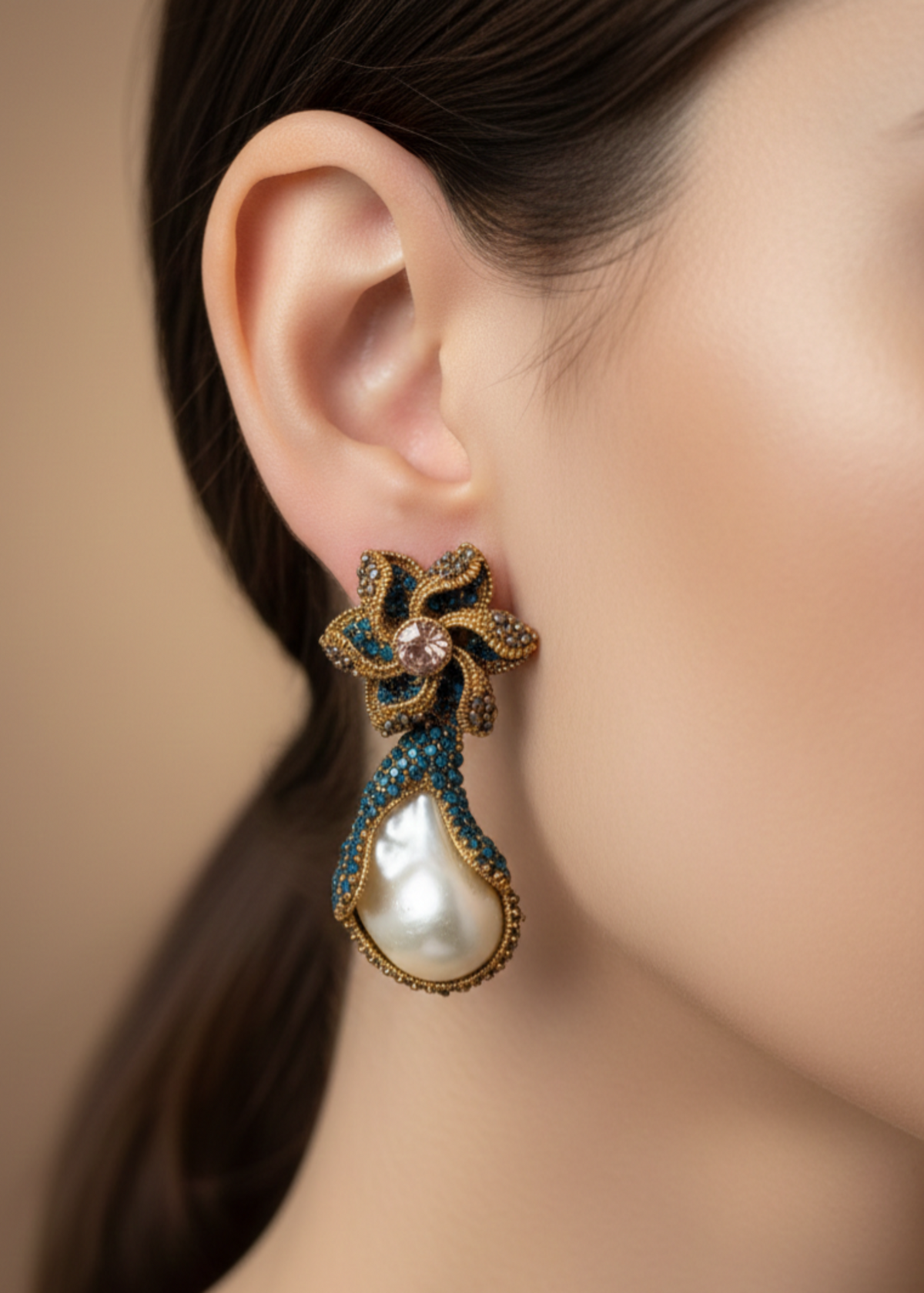 Areesha Floral Drops by Zarosh Jewel