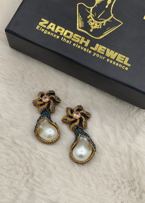 Shop the Areesha Floral Drops from Zarosh Jewel