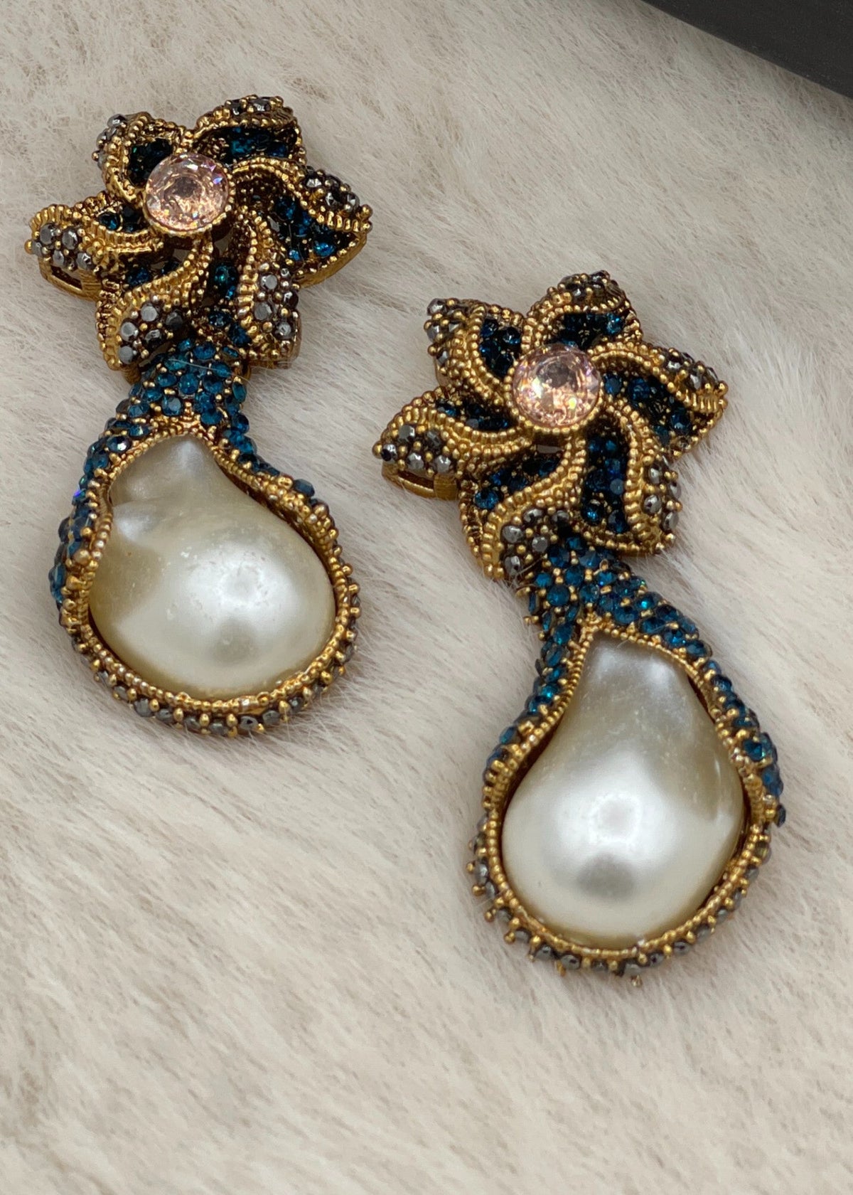Shop the Areesha Floral Drops from Zarosh Jewel