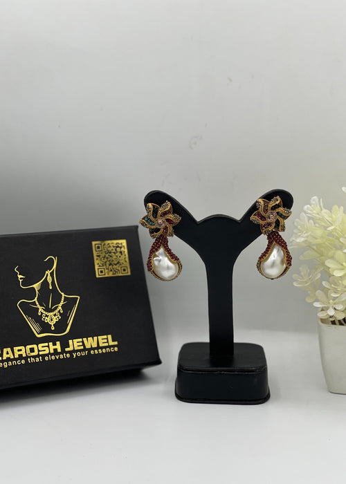 Shop the Areesha Floral Drops from Zarosh Jewel
