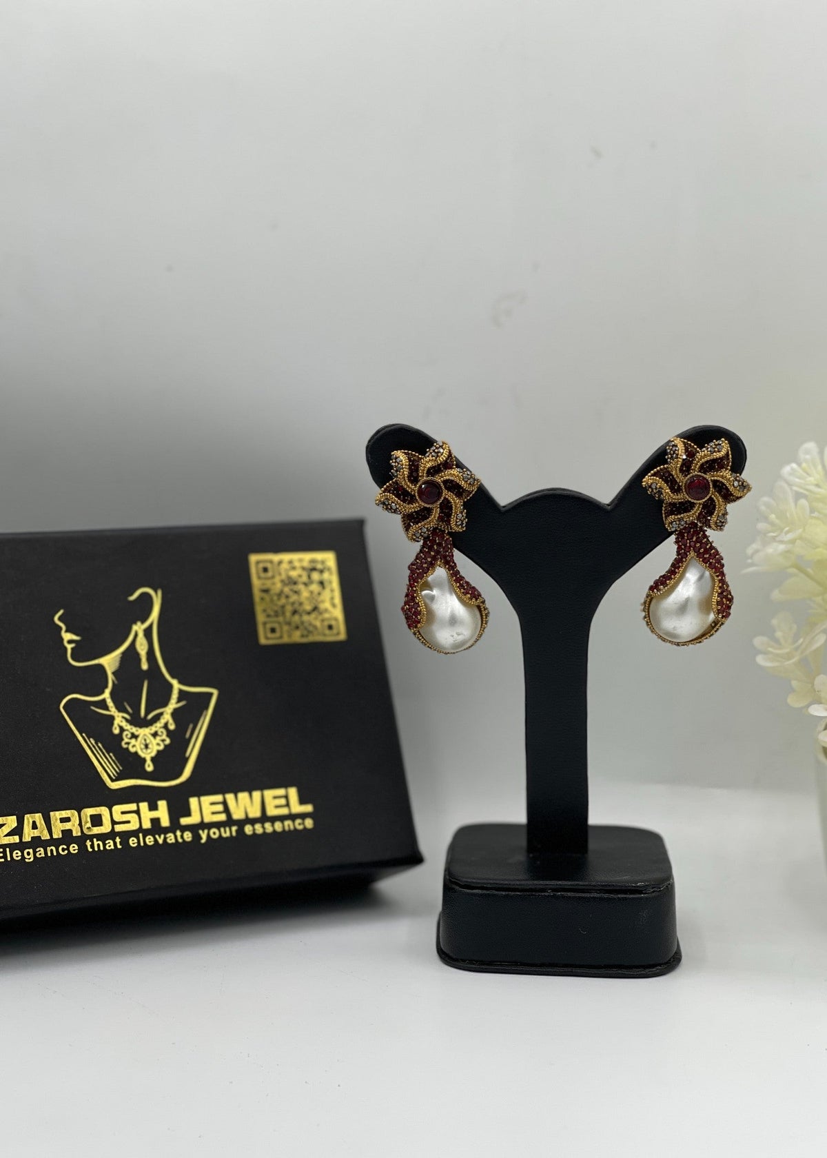 Shop the Areesha Floral Drops from Zarosh Jewel