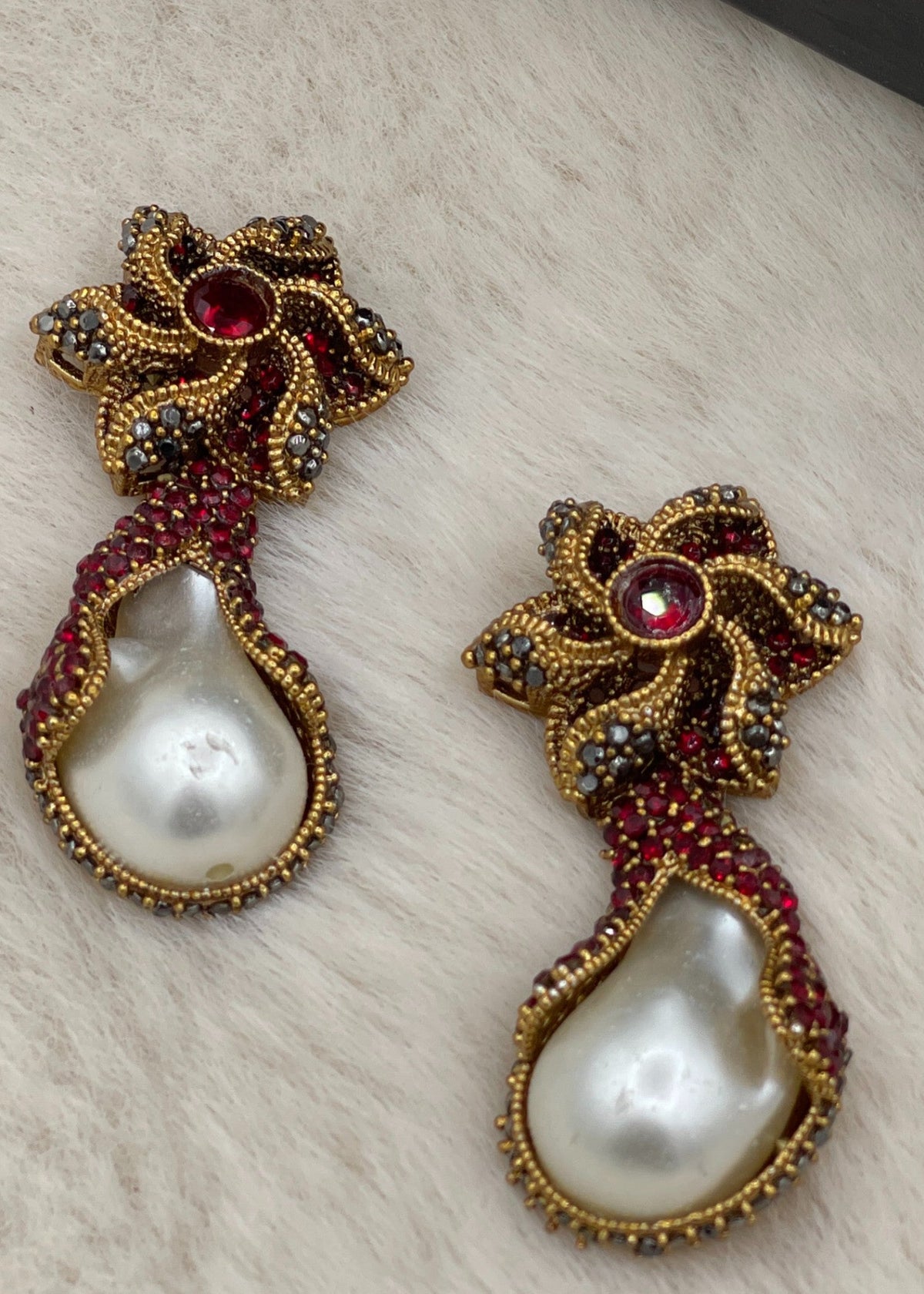 Shop the Areesha Floral Drops from Zarosh Jewel