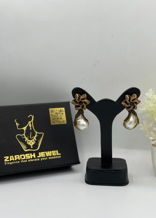 Shop the Areesha Floral Drops from Zarosh Jewel