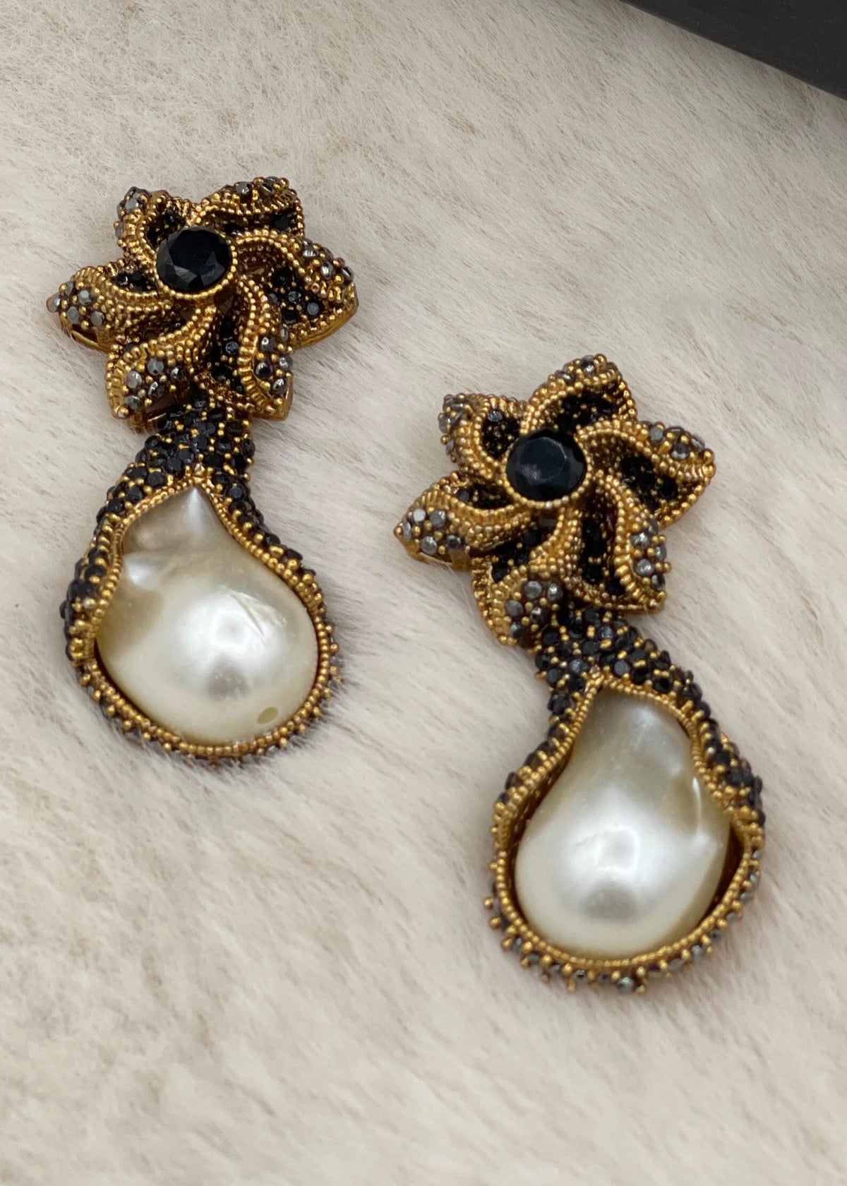 Shop the Areesha Floral Drops from Zarosh Jewel
