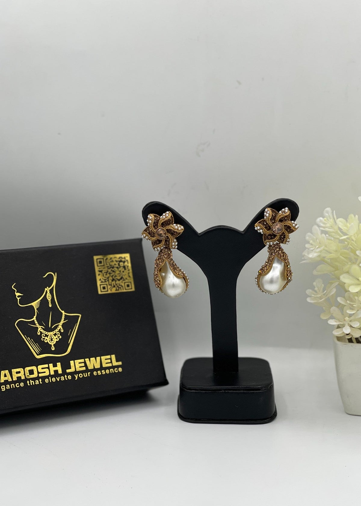 Shop the Areesha Floral Drops from Zarosh Jewel