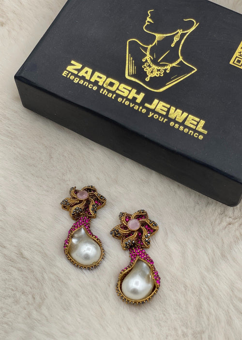 Shop the Areesha Floral Drops from Zarosh Jewel
