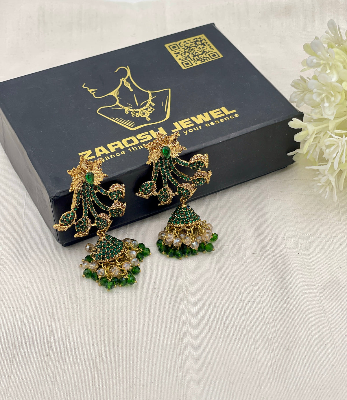 Shop the Areesha Jhumka Earrings from Zarosh Jewel