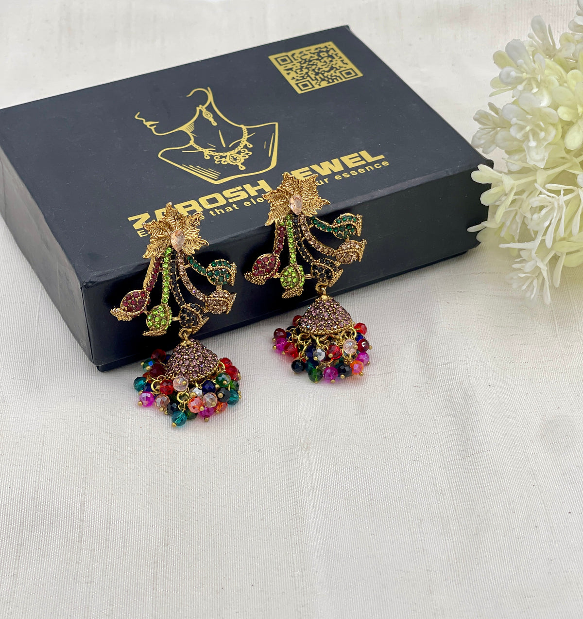 Shop the Areesha Jhumka Earrings from Zarosh Jewel