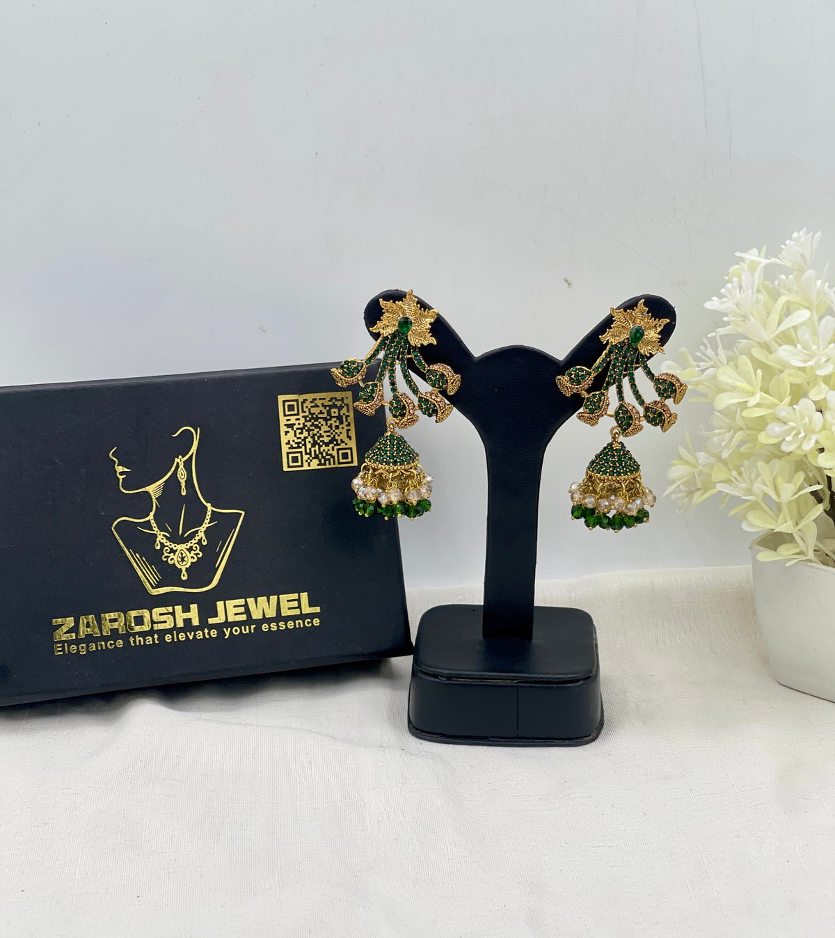 Shop the Areesha Jhumka Earrings from Zarosh Jewel