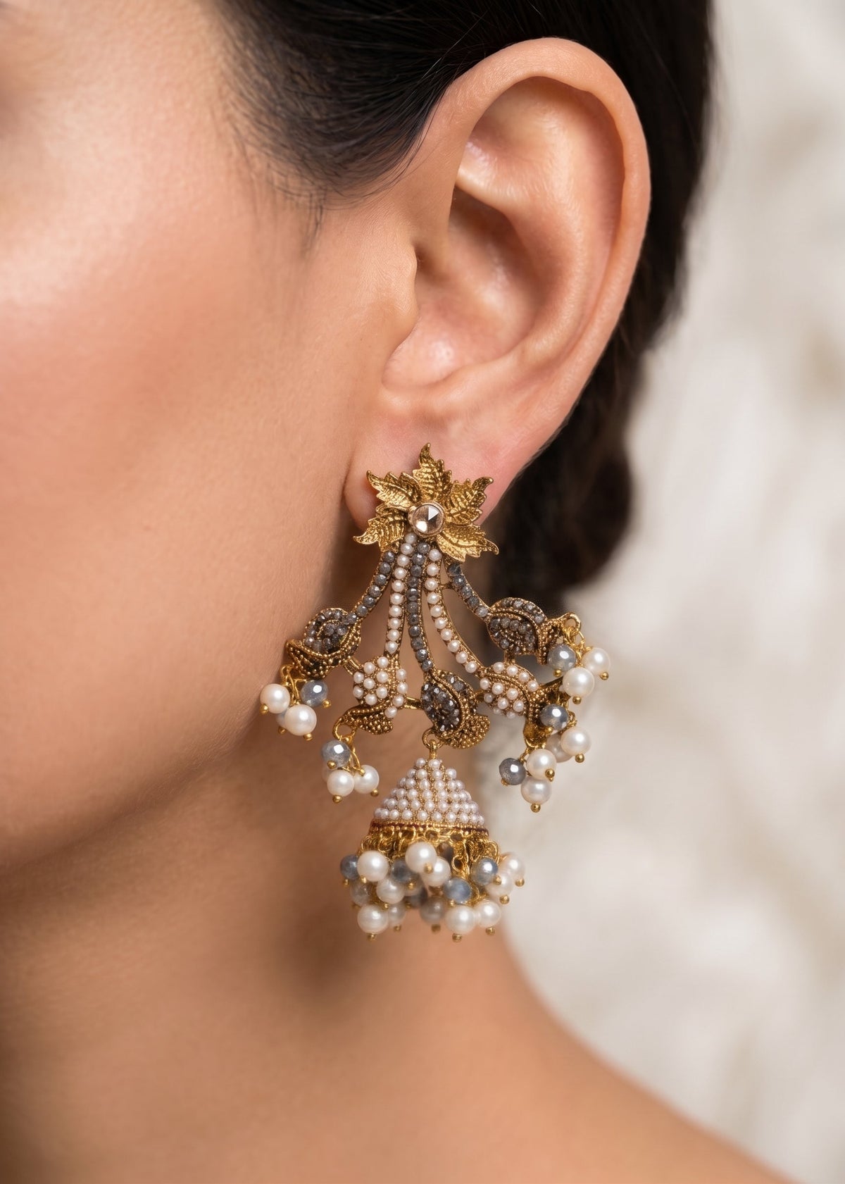 Areesha Jhumka Earrings by Zarosh Jewel