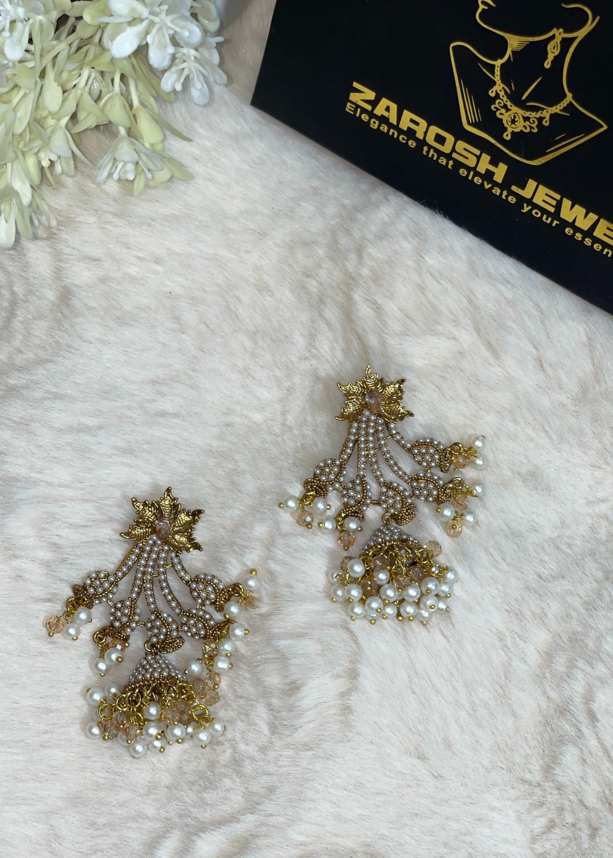 Shop the Areesha Jhumka Earrings from Zarosh Jewel