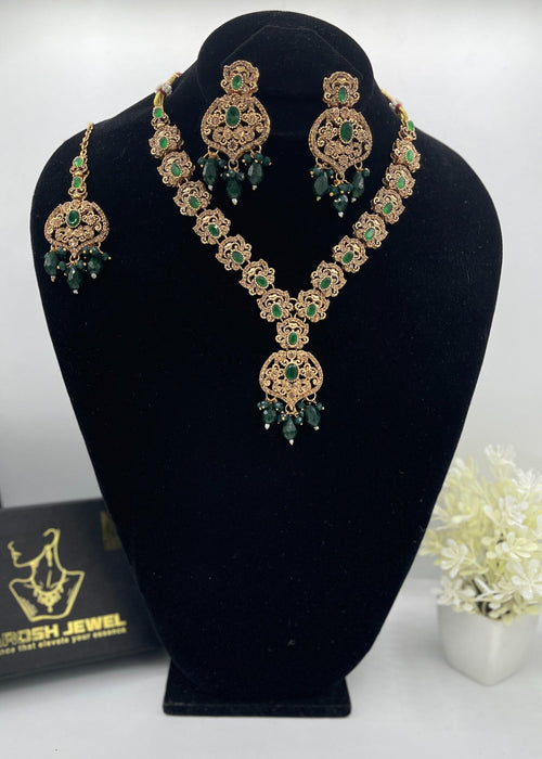Shop the Arez Ethereal Necklace Set from Zarosh Jewel
