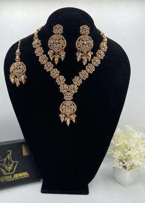Shop the Arez Ethereal Necklace Set from Zarosh Jewel
