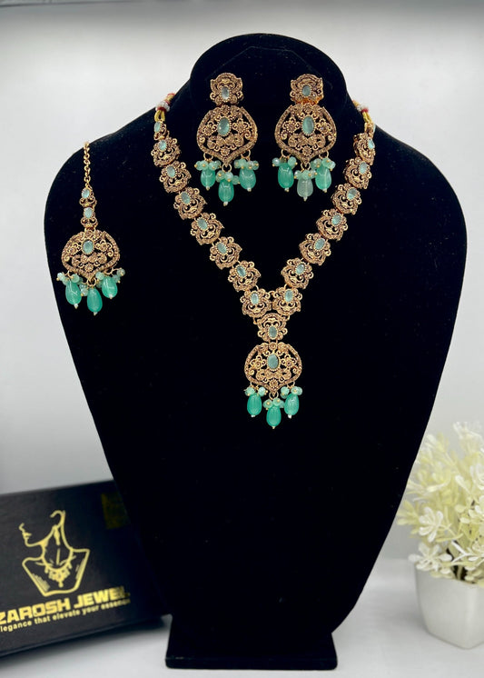Shop the Arez Ethereal Necklace Set from Zarosh Jewel