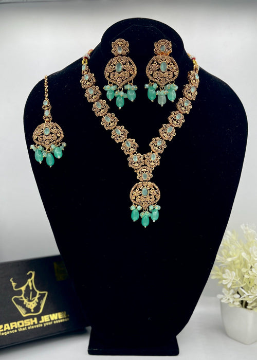 Shop the Arez Ethereal Necklace Set from Zarosh Jewel