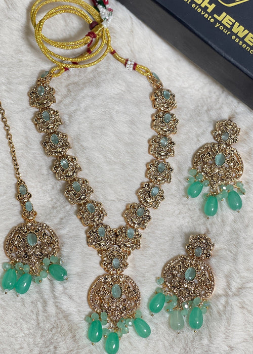 Shop the Arez Ethereal Necklace Set from Zarosh Jewel