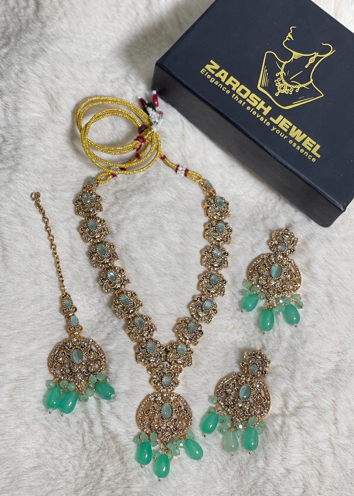 Shop the Arez Ethereal Necklace Set from Zarosh Jewel
