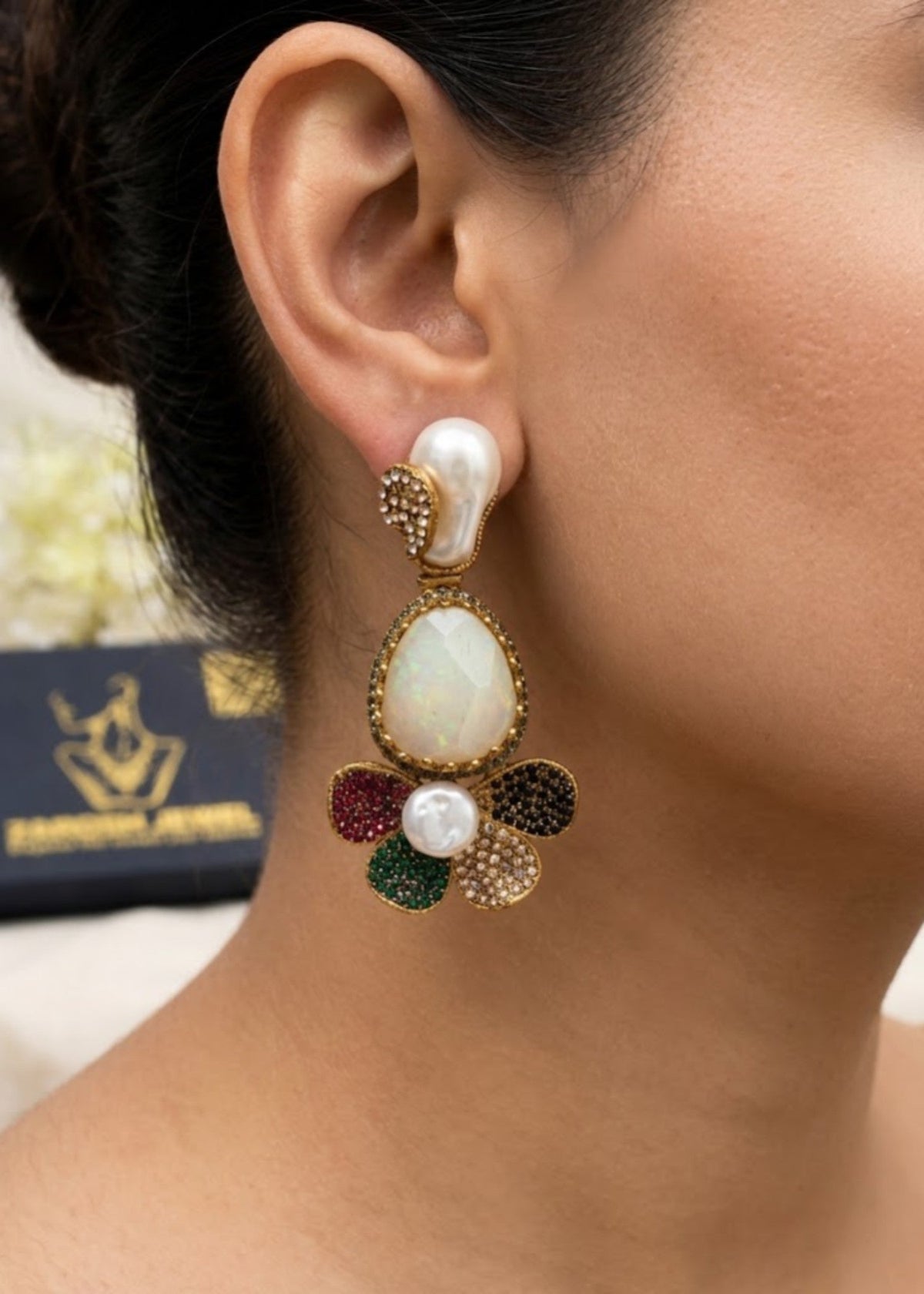 Arij Drop Earring by Zarosh Jewel
