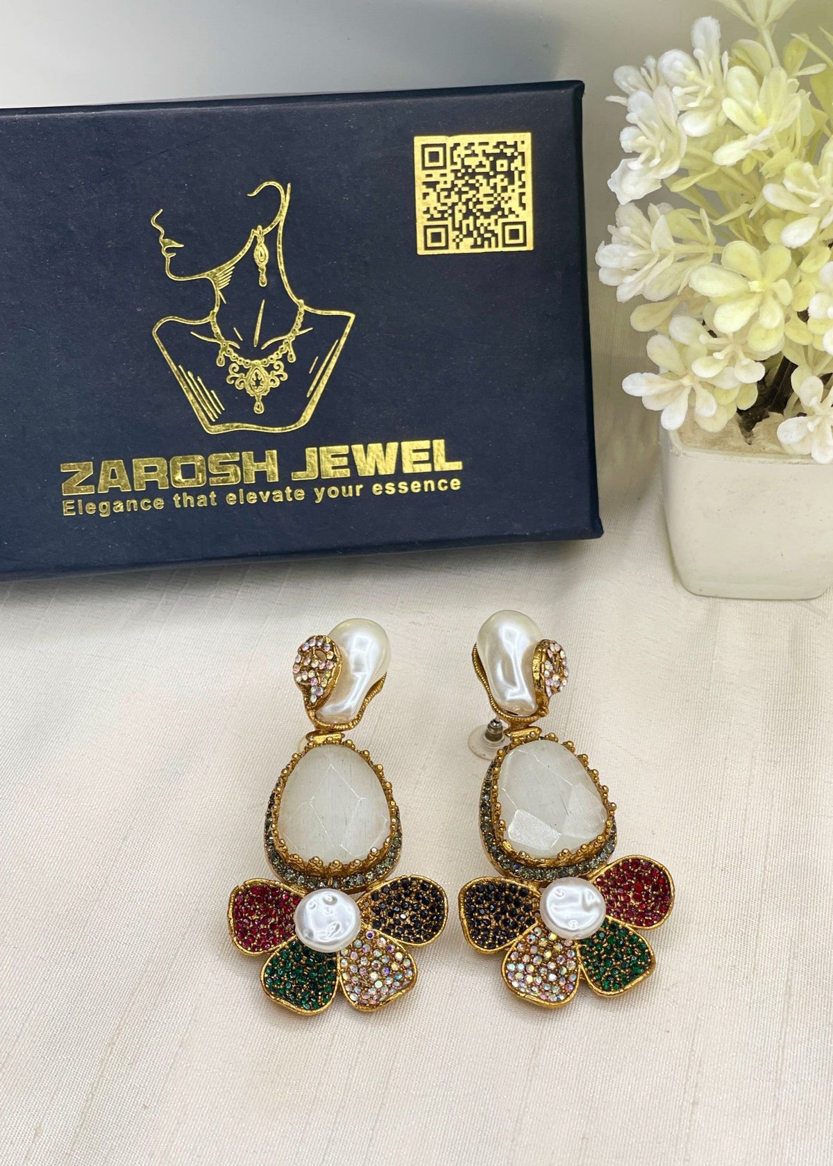 Shop the Arij Drop Earring from Zarosh Jewel