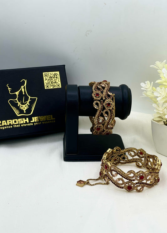 Shop the Asma Openable Bangle Set from Zarosh Jewel
