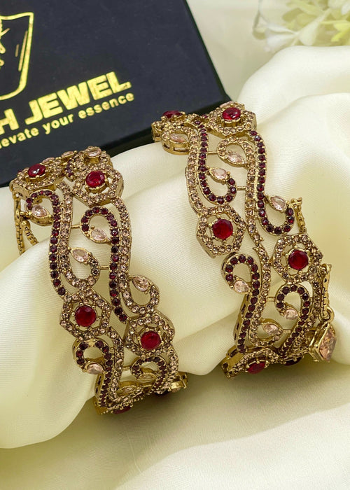 Shop the Asma Openable Bangle Set from Zarosh Jewel