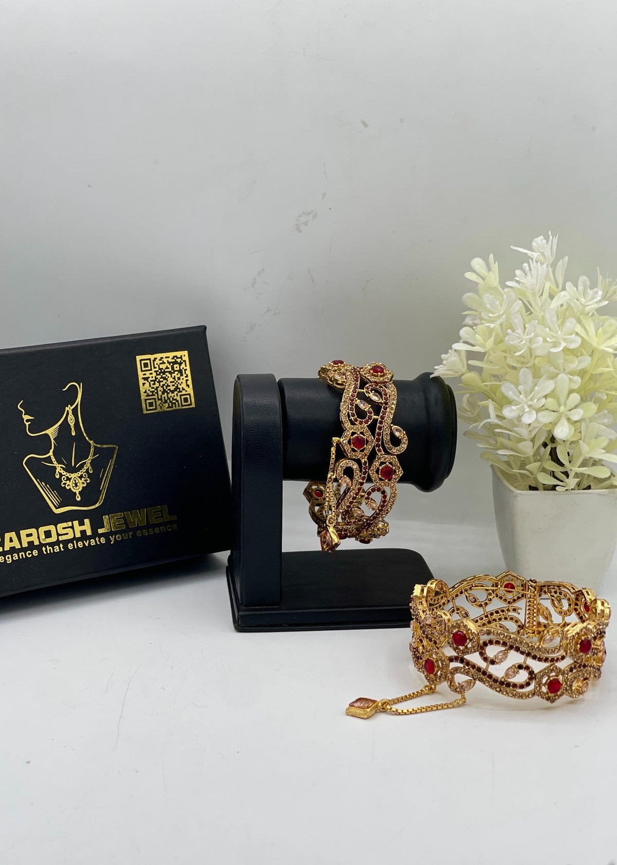 Shop the Asma Openable Bangle Set from Zarosh Jewel