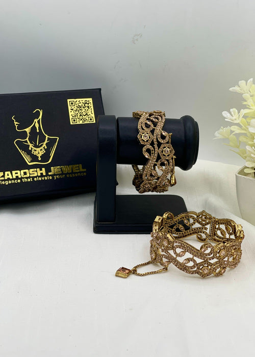 Shop the Asma Openable Bangle Set from Zarosh Jewel