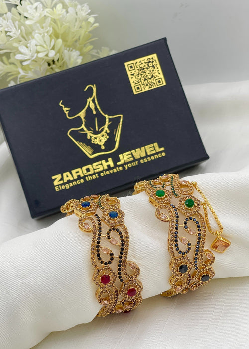 Shop the Asma Openable Bangle Set from Zarosh Jewel