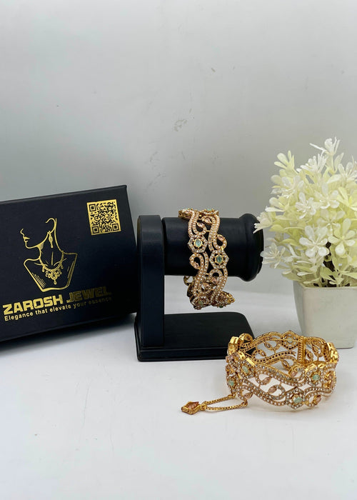Shop the Asma Openable Bangle Set from Zarosh Jewel
