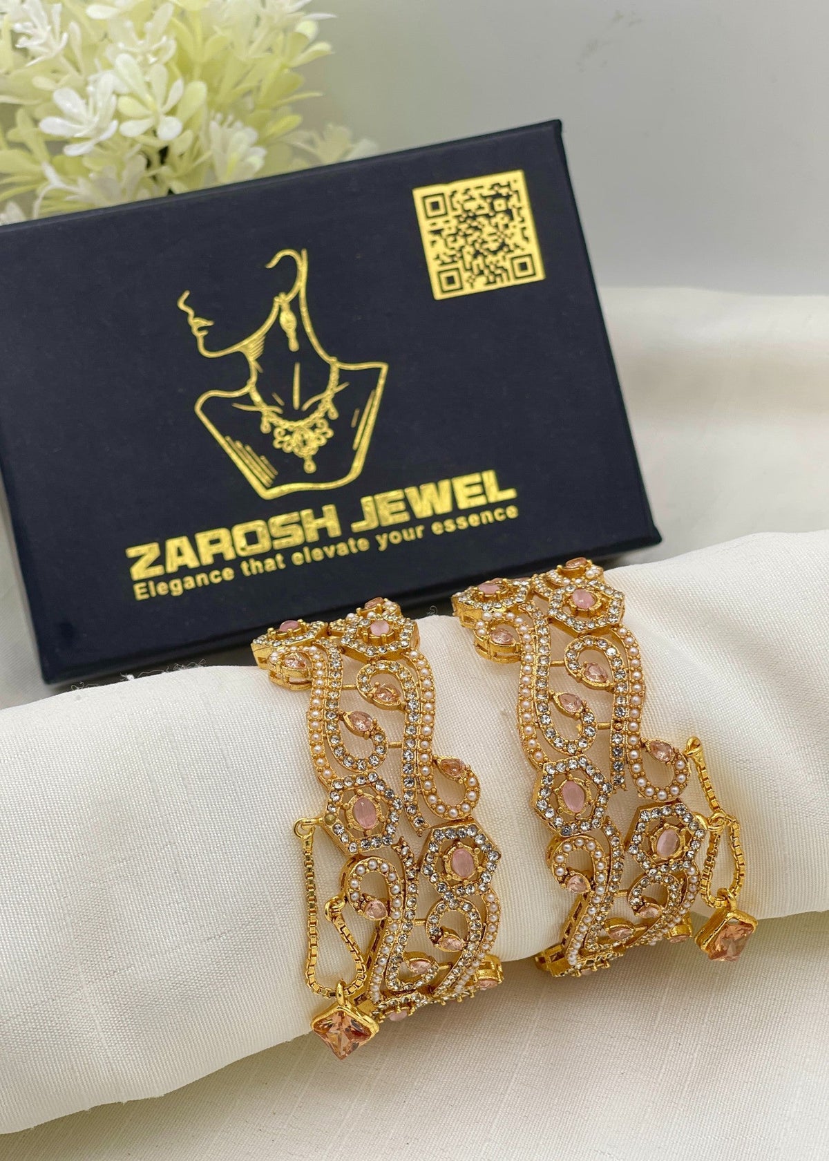 Shop the Asma Openable Bangle Set from Zarosh Jewel