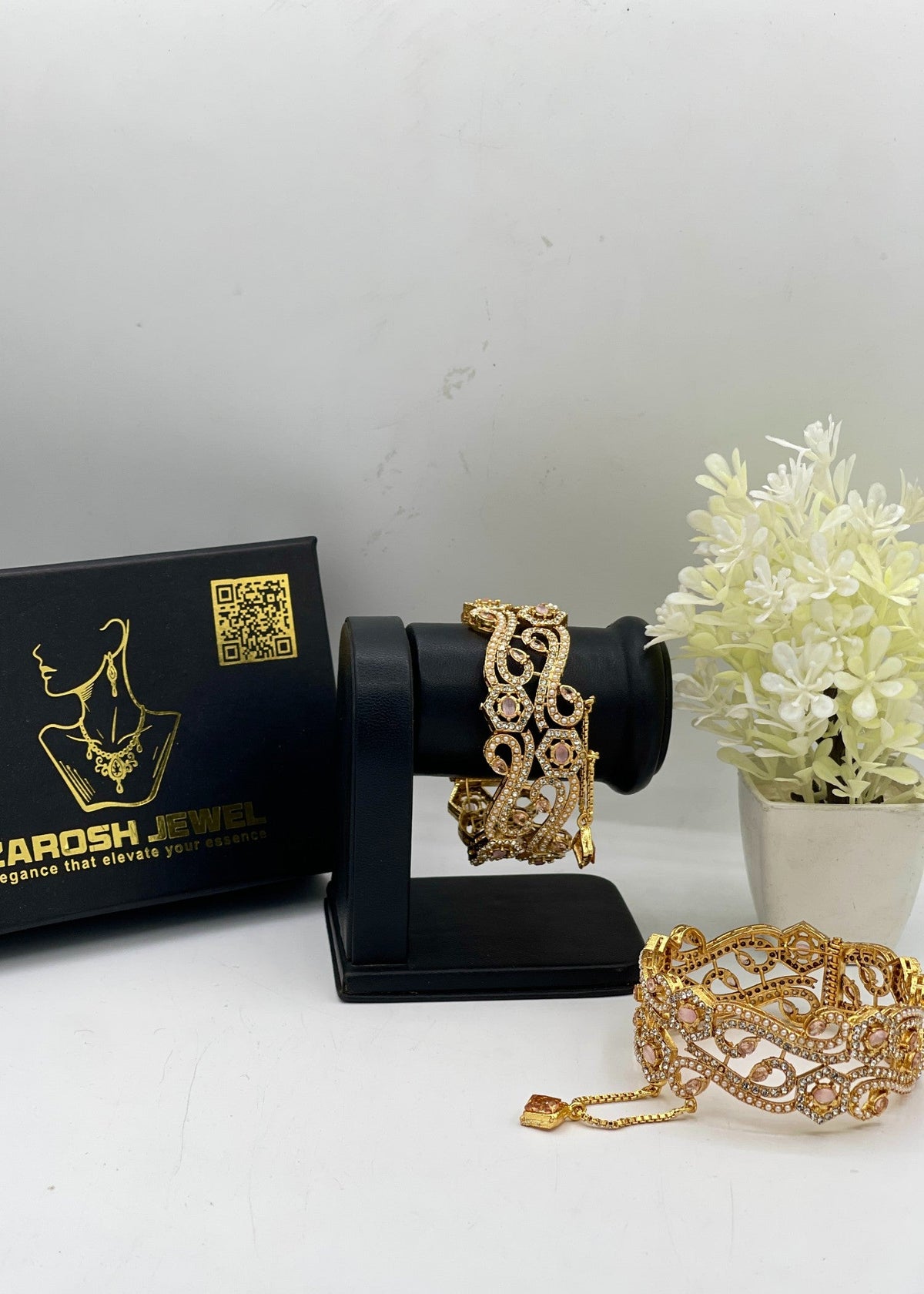 Shop the Asma Openable Bangle Set from Zarosh Jewel