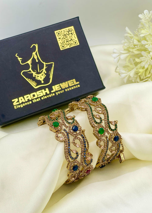 Shop the Asma Openable Bangle Set from Zarosh Jewel