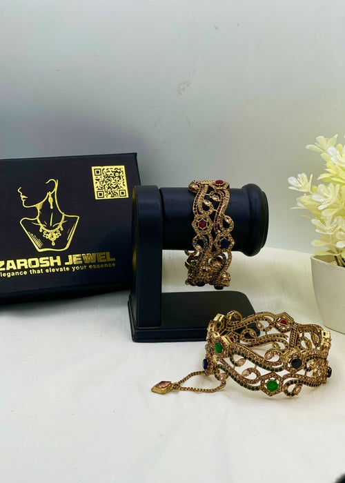Shop the Asma Openable Bangle Set from Zarosh Jewel