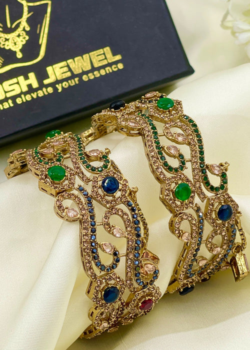 Shop the Asma Openable Bangle Set from Zarosh Jewel