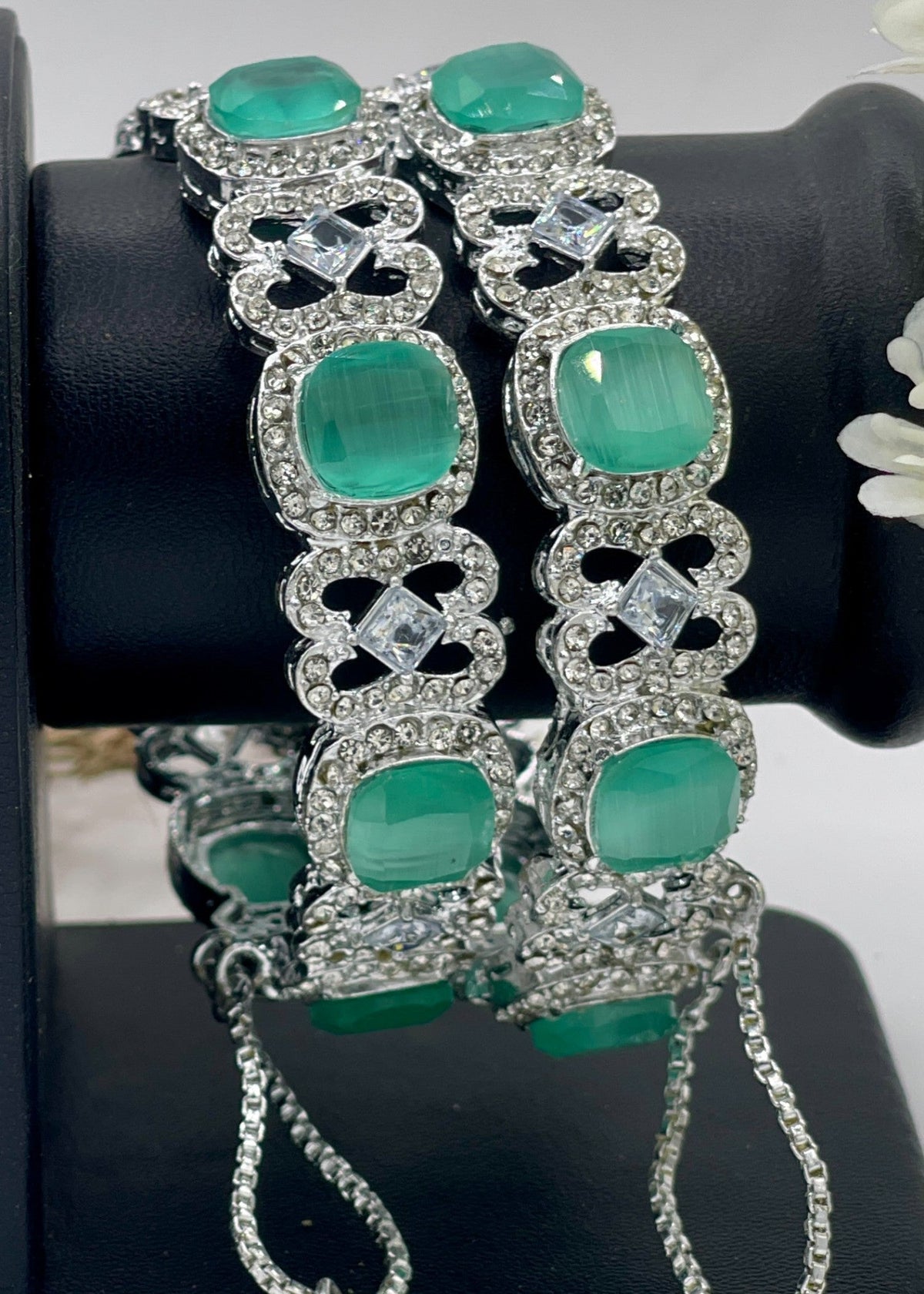 Shop the Aurelia Frost Bangles Openable from Zarosh Jewel