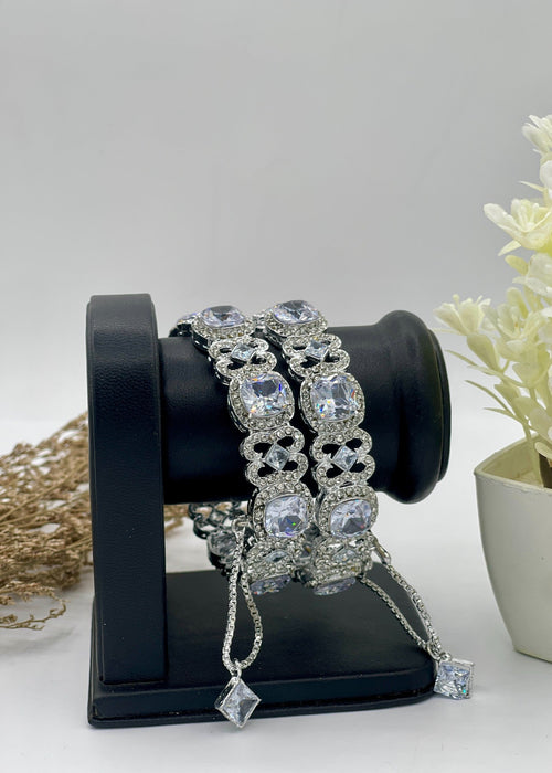 Shop the Aurelia Frost Bangles Openable from Zarosh Jewel