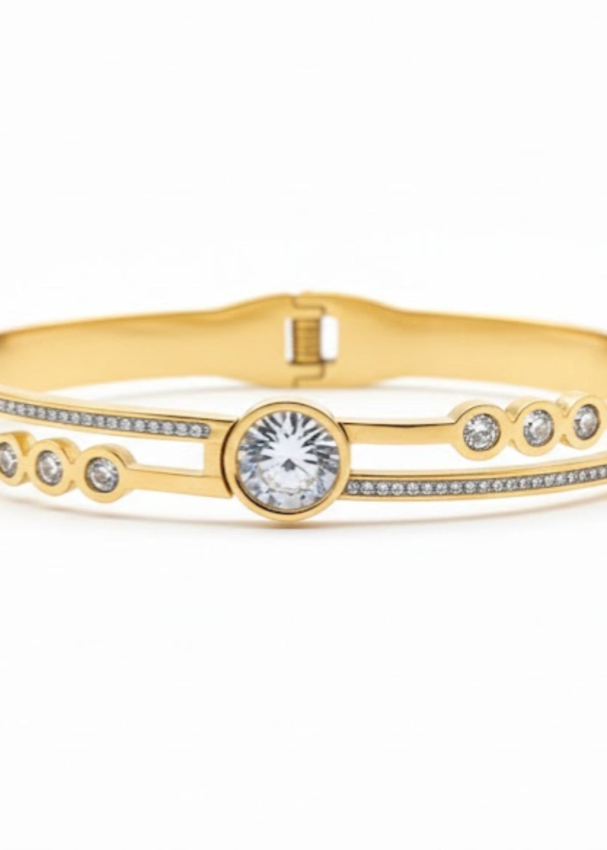 Shop the Aurora Solitaire Gold Bracelet from Zarosh Jewel