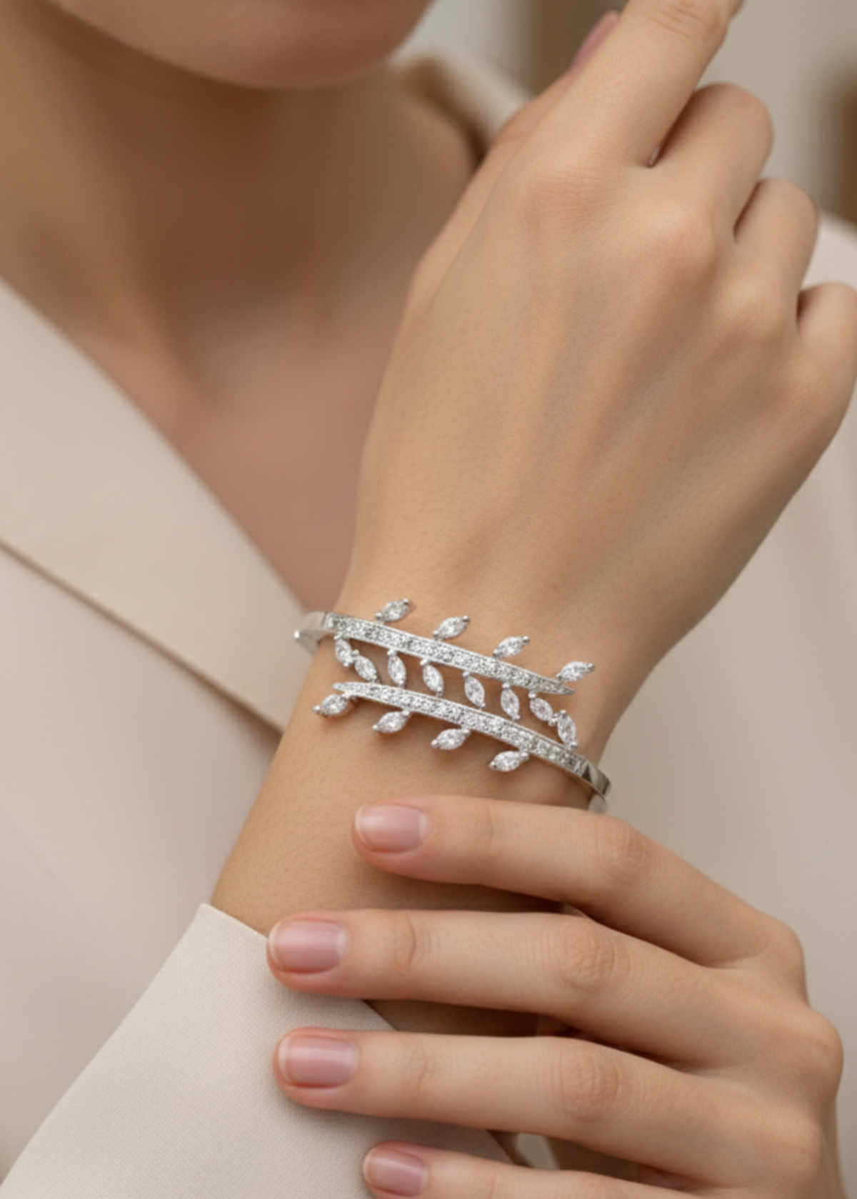 Shop the Ayla Leaf Bracelet from Zarosh Jewel