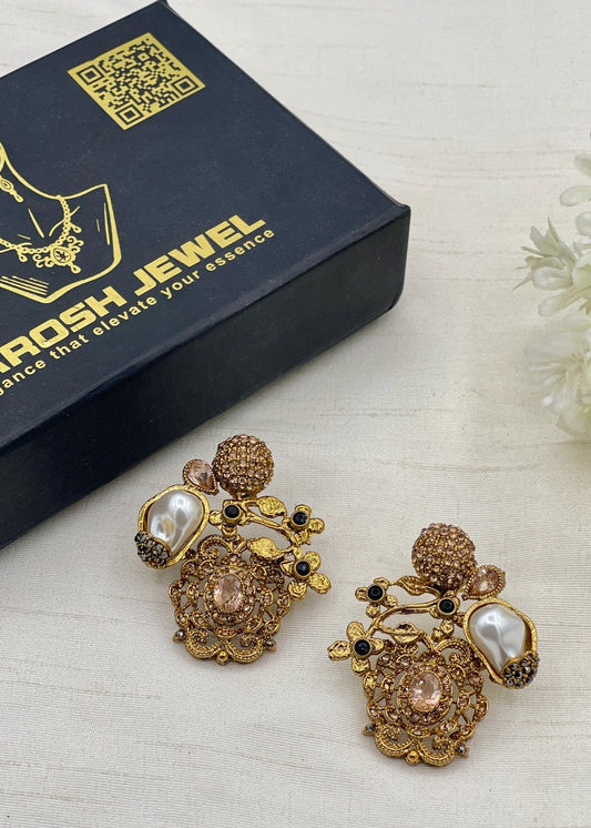 Shop the Aynoor Traditional Earring from Zarosh Jewel